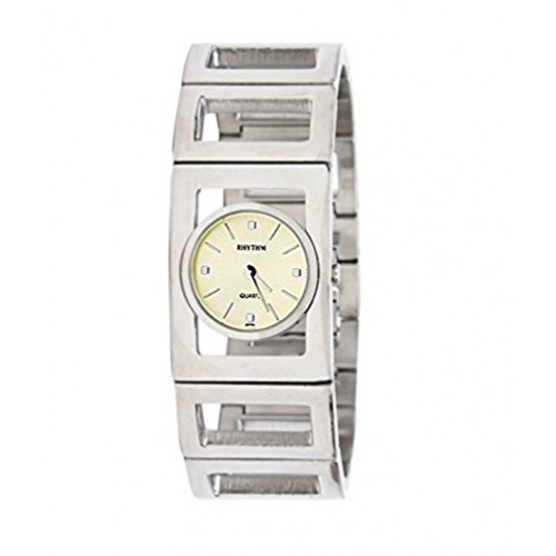 Rhythm(Japan) Girl Silver Plated Wrist Watch 3x2.3x0.3cm